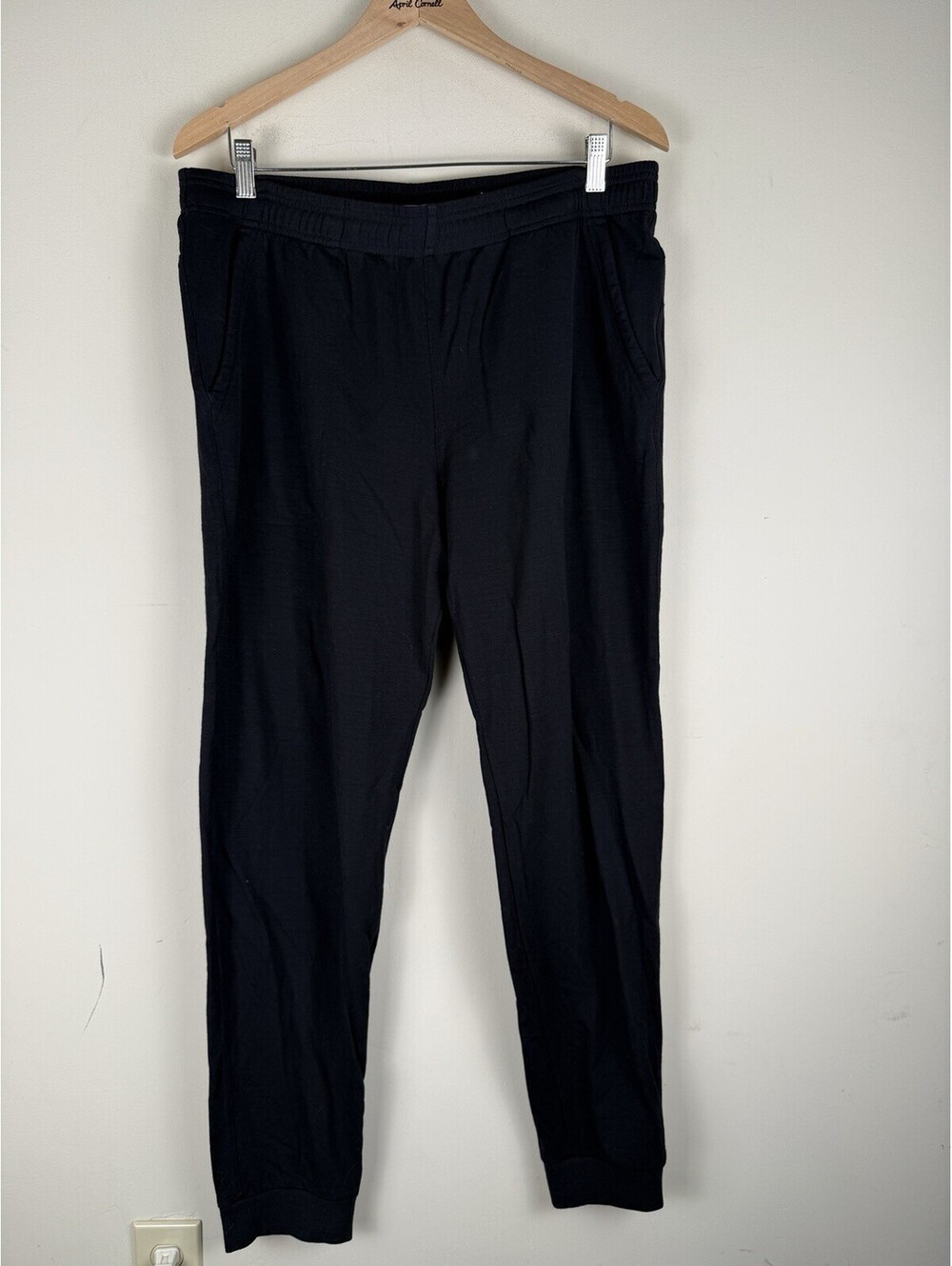 ICEBREAKER Merino Wool SHIFTER Jogger Pants Men Size XL Black Wool Blend $179.99